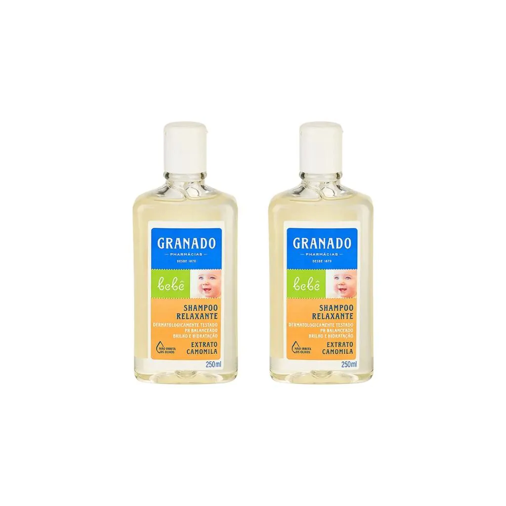 SHAMPOO GRANADO BEBE 250ML CAMOMILA-KIT C/2UN