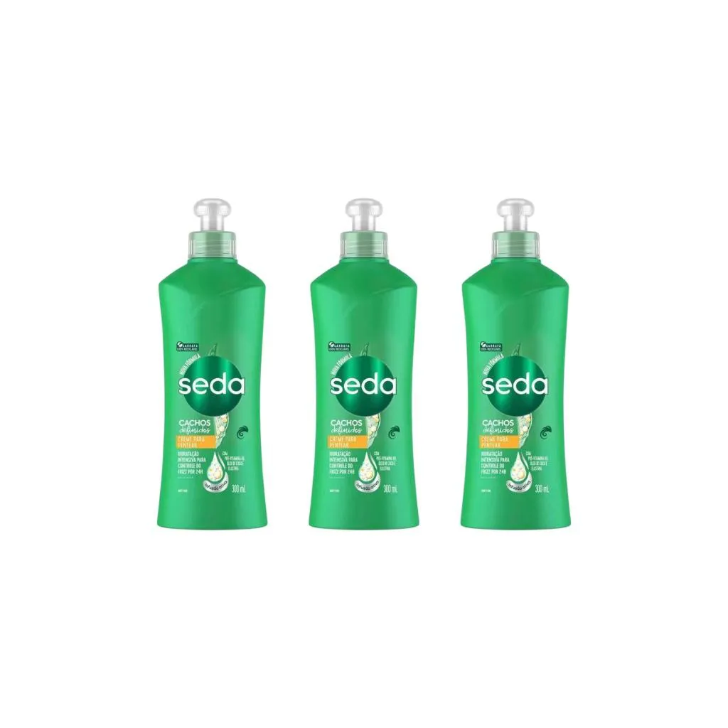 CREME PARA PENTEAR SEDA 300ML CACHOS DEFINIDOS-KIT C/3UN