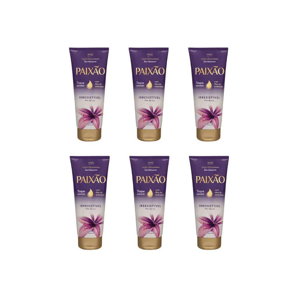HIDRATANTE CORPORAL PAIXãO BISNAGA 200ML IRRESIST-KIT C/6UN
