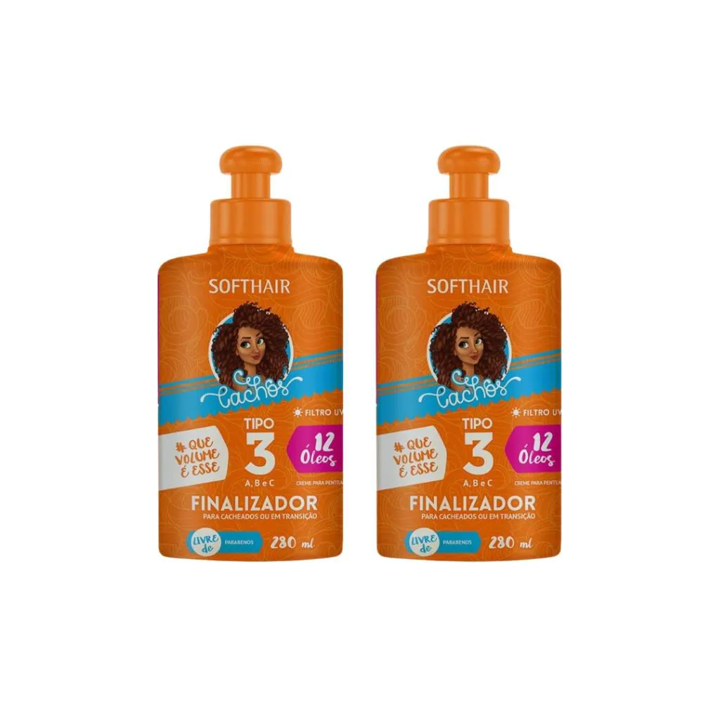 CREME PARA PENTEAR SOFT HAIR 280ML CACHOS T3 - KIT C/ 2UN