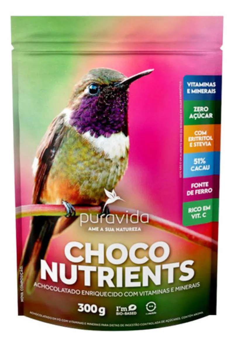 CHOCO NUTRIENTS ACHOCOLATADO EM Pó 300G PURAVIDA