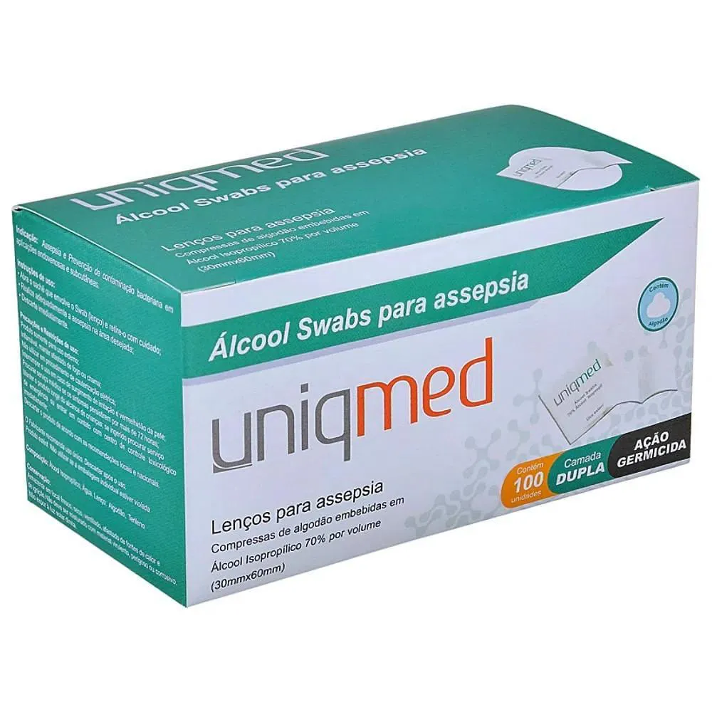 ALCOOL SWABS SACHE 100UN UNIQMED