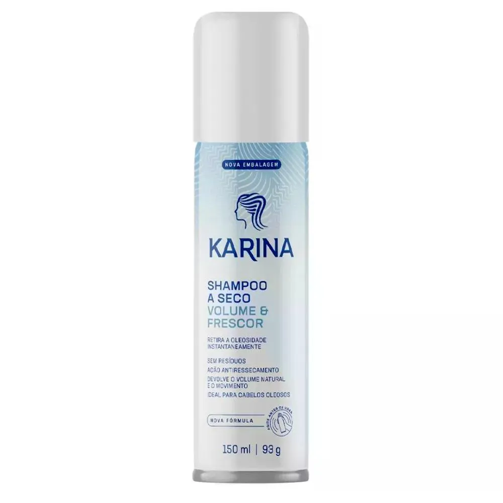 SHAMPOO A SECO KARINA AEROSOL 150ML  VOLUME E FRESCO
