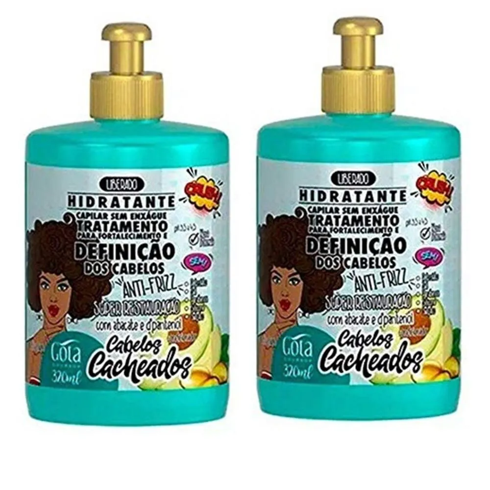 CREME DE PENTEAR GOTA DOURADA CACHEADOS 320ML (KIT C/ 02UN)