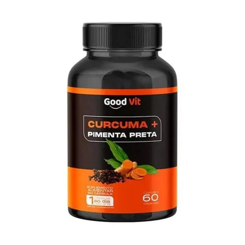 CúRCUMA + PIMENTA PRETA 60CAPS 450MG GOOD VIT