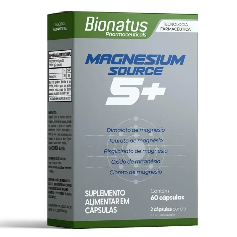 MAGNESIUM SOURCE 5+ 60CAPS BIONATUS