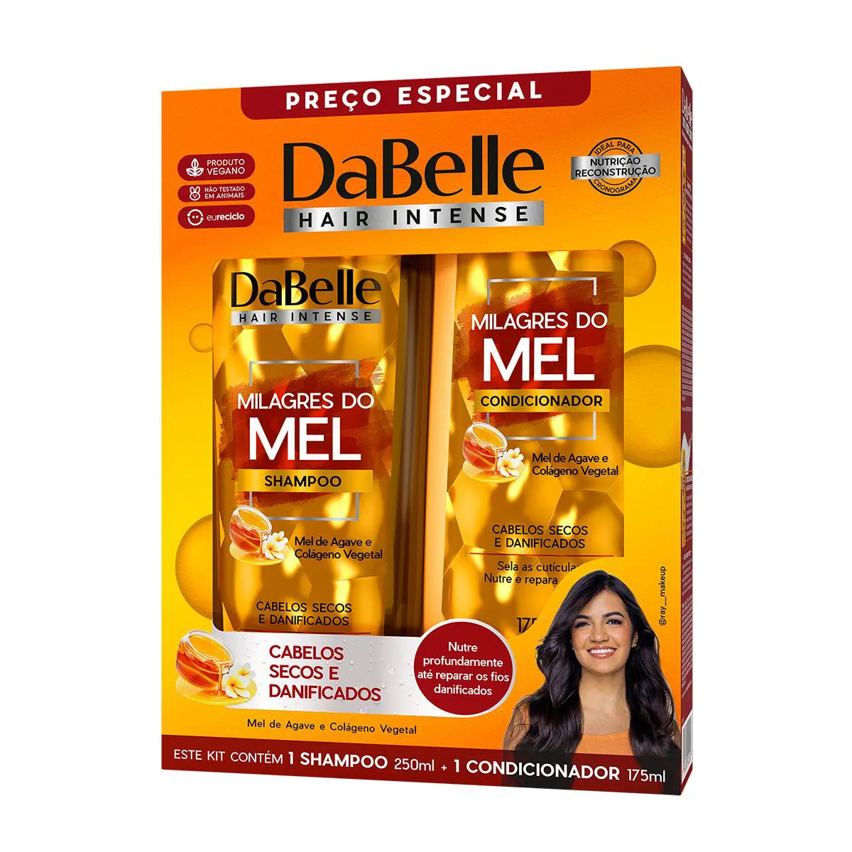 Kit DaBelle Milagres do Mel Shampoo 250ml + Condicionador 425ml