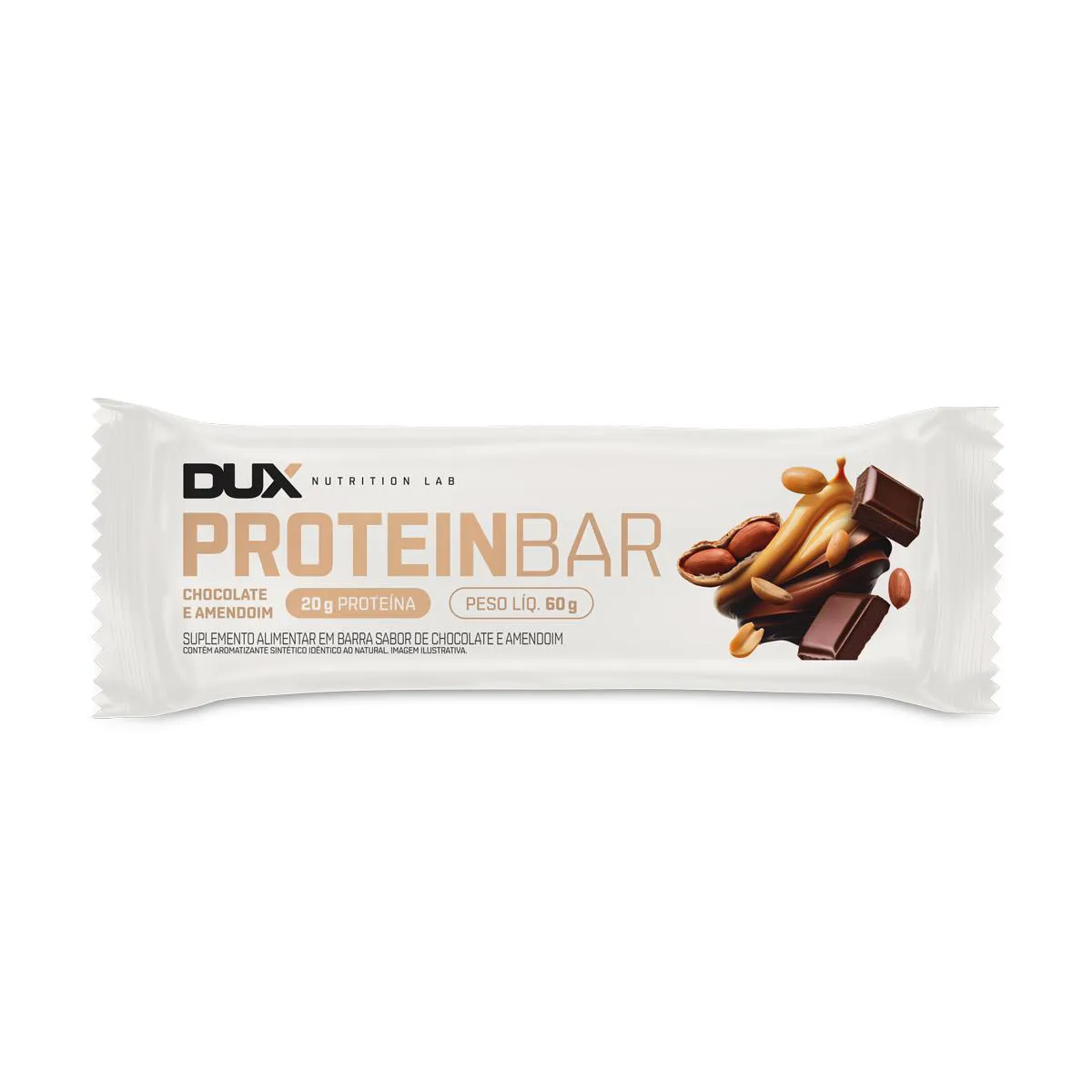 Protein Bar Dux Nutrition 20g Protein Chocolate e Amendoim 60g