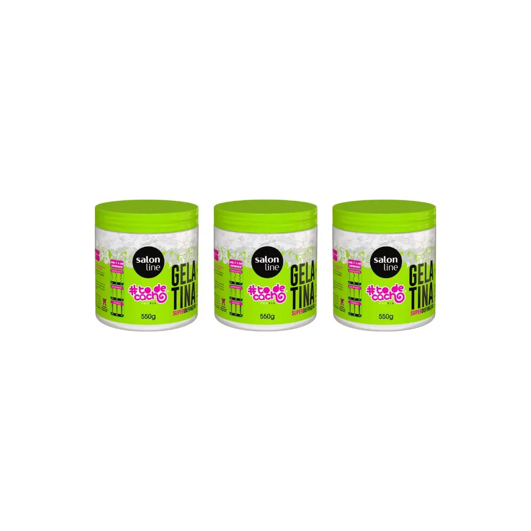 GELATINA CAPILAR SALON LINE 550G TODECACHO SUPER DEFINI- 3UN