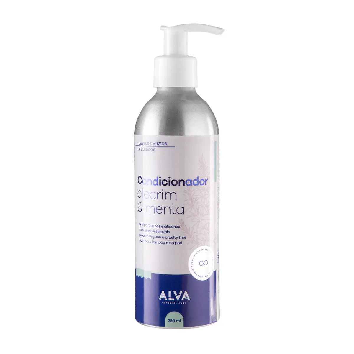 Condicionador Vegano Alva Alecrim e Menta Cabelos Mistos e Oleosos 250ml