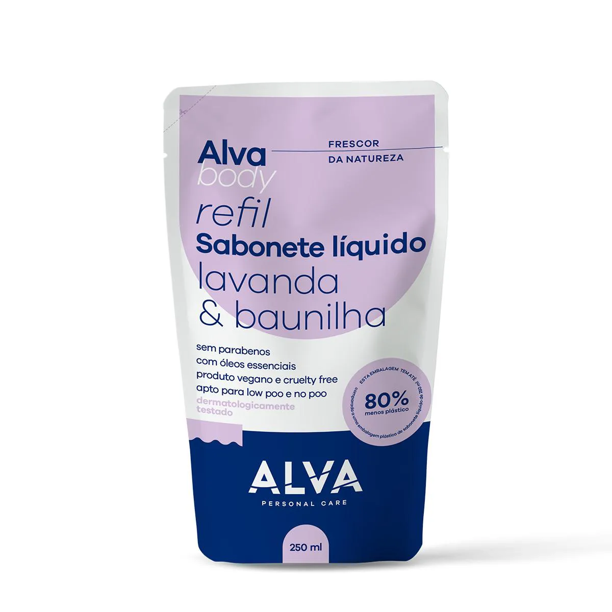 Refil Sabonete Líquido Alva Lavanda e Baunilha Vegano 250ml