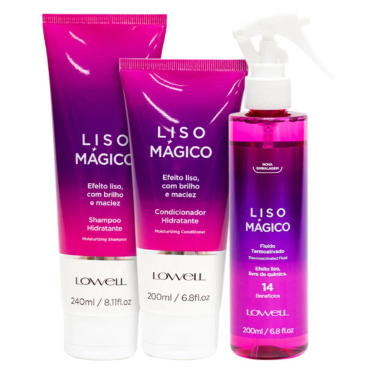 KIT LOWELL LISO MáGICO (3 PRODUTOS)