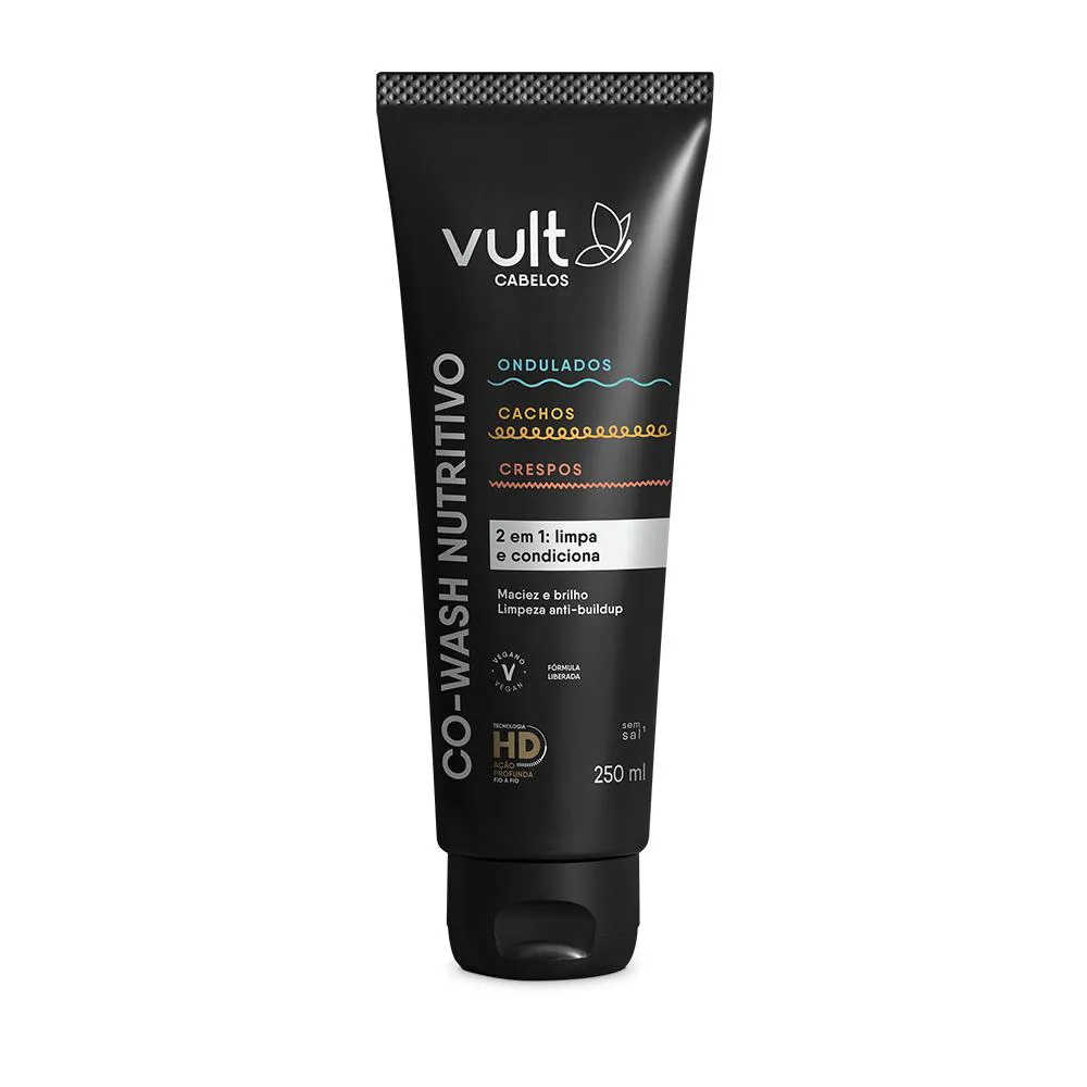 CO-WASH NUTRITIVO VULT CABELOS ONDULADOS,CACHEADOS E CRESPOS 250ML