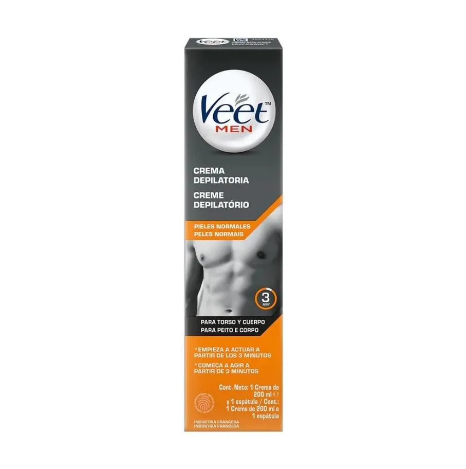 CREME DEPILATóRIO VEET MEN PELE NORMAL 200ML