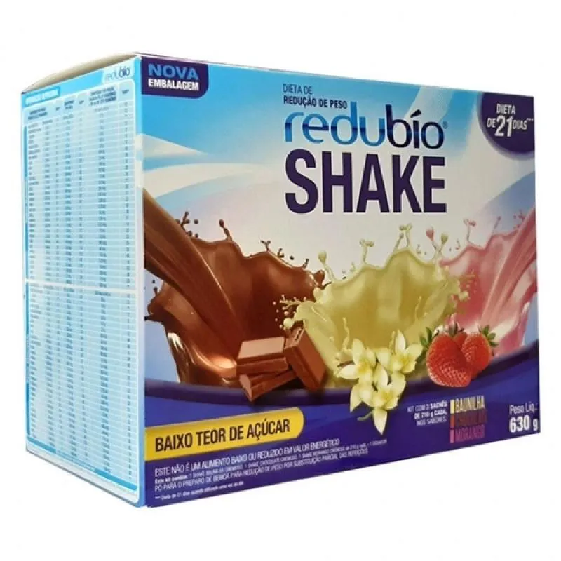 KIT REDUBIO SHAKE 3 SABORES 630G