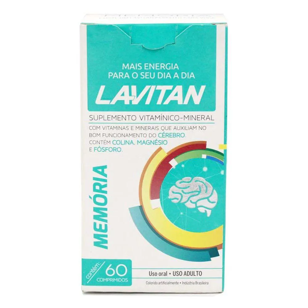 SUPLEMENTO VITAMÍNICO LAVITAN MEMÓRIA 60 COMPRIMIDOS