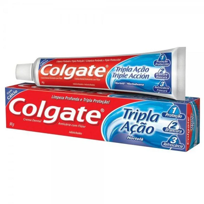 CREME DENTAL COLGATE TRIPLA AçãO HORTELã 90G