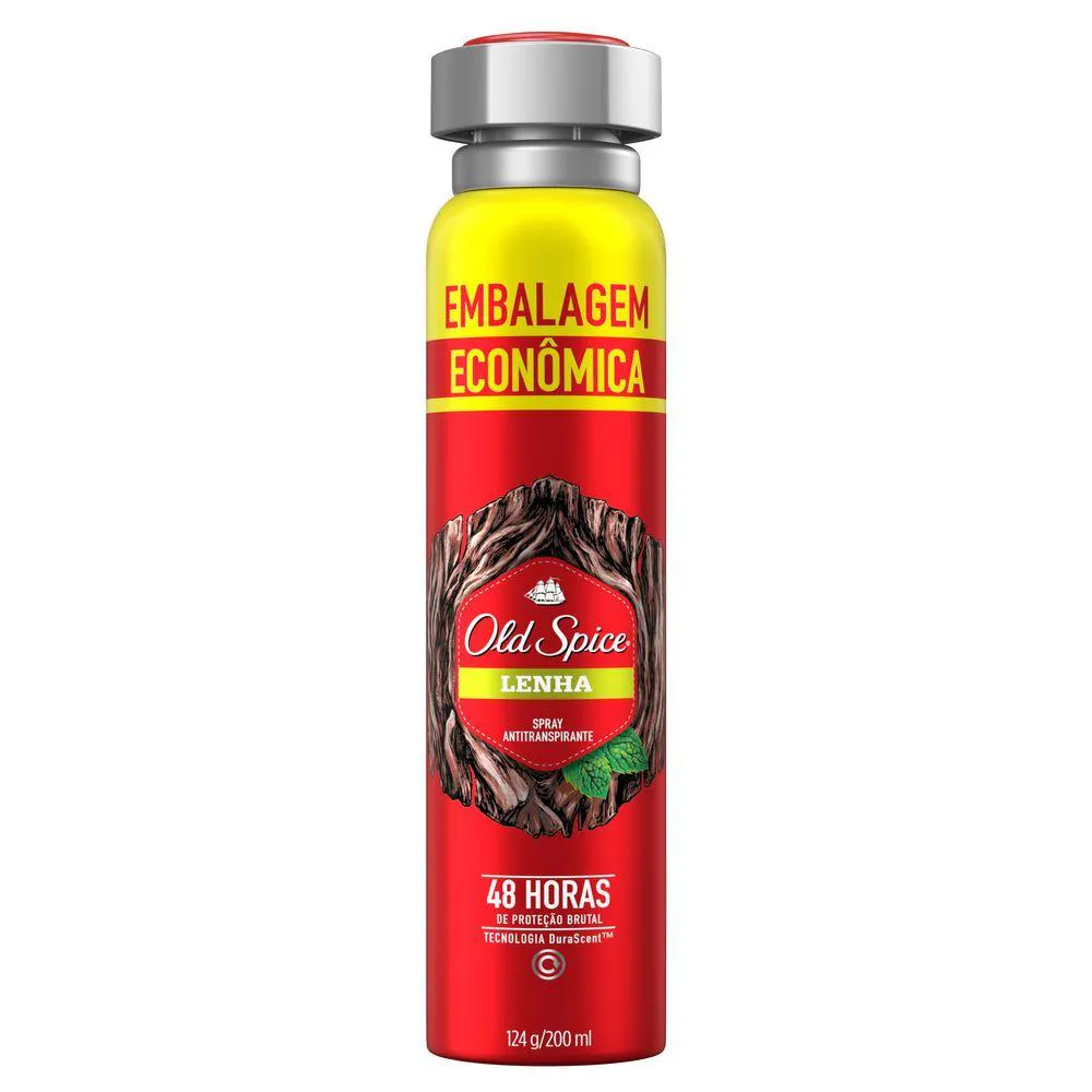 DESODORANTE OLD SPICE LENHA SPRAY ANTITRANSPIRANTE COM 200ML