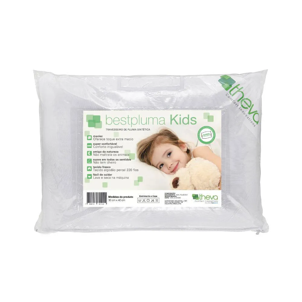 TRAVESSEIRO INFANTIL BESTPLUMA KIDS 40X30