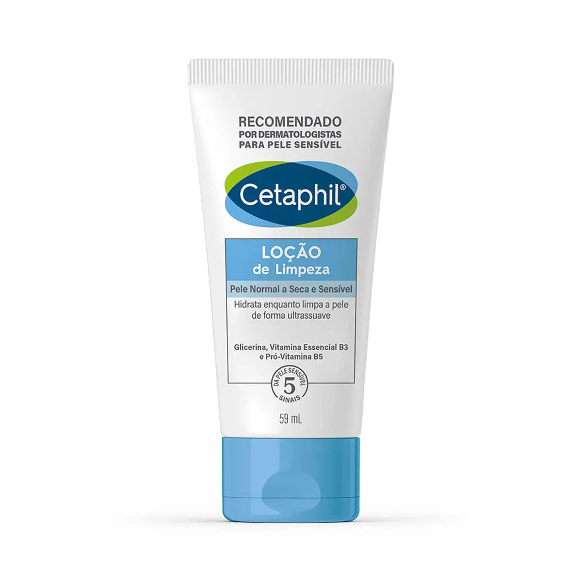 Loção de Limpeza Cetaphil Corpo e Rosto Pele Seca e Sensível com 59ml