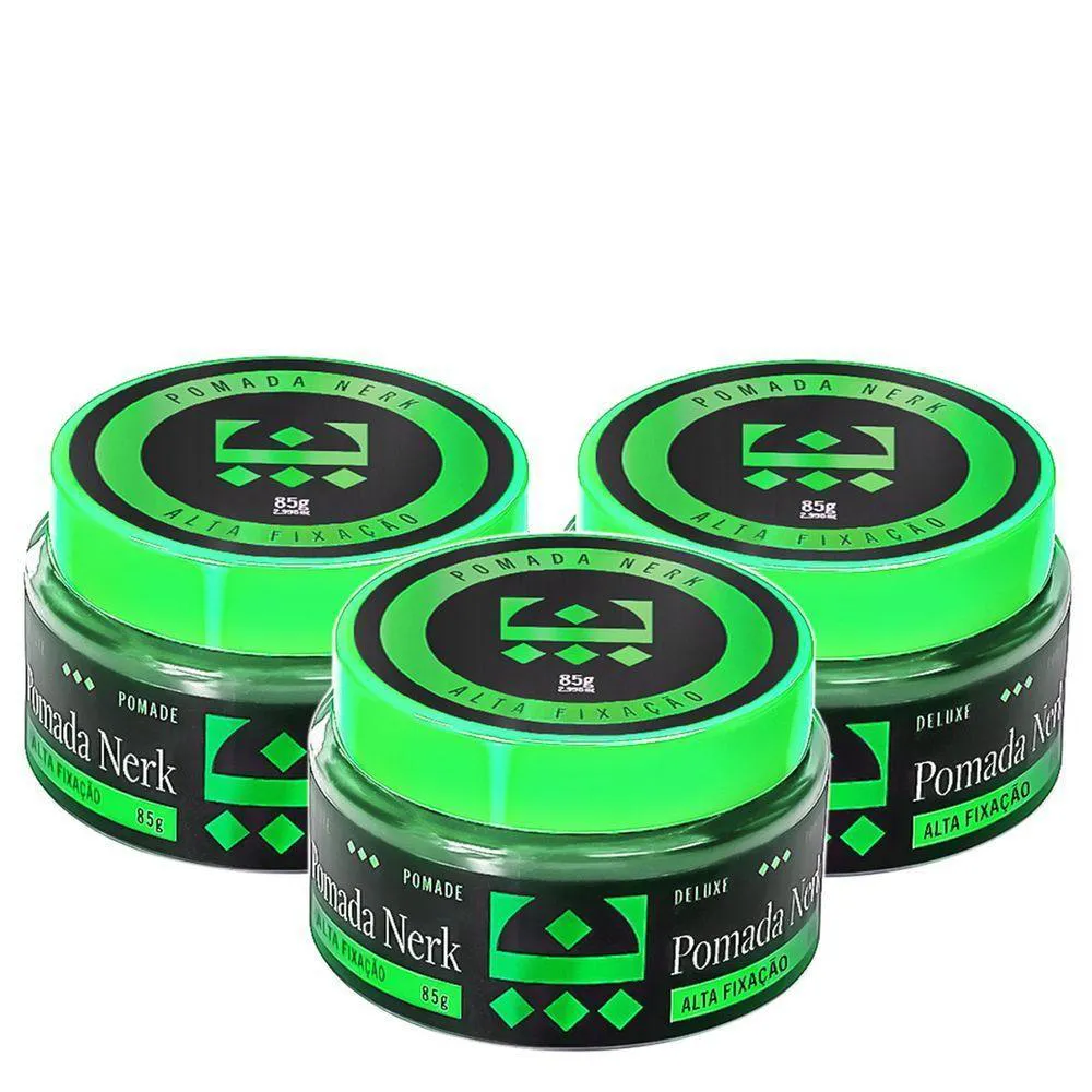 KIT 3 POMADA MODELADORA NERK ALTA FIXAçãO EMBAIXADOR 85G