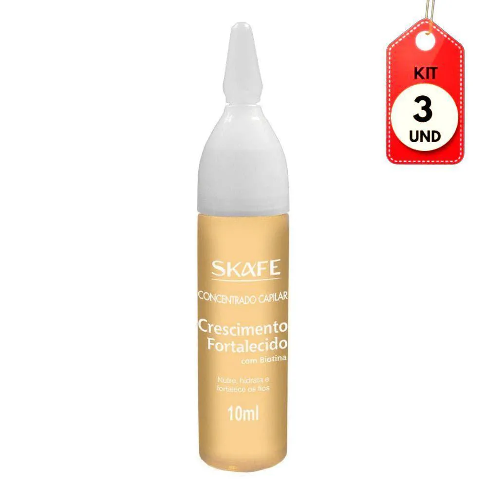 KIT C-03 SKAFE TRATAMENTO CAPILAR CRESCIMENTO 10ML