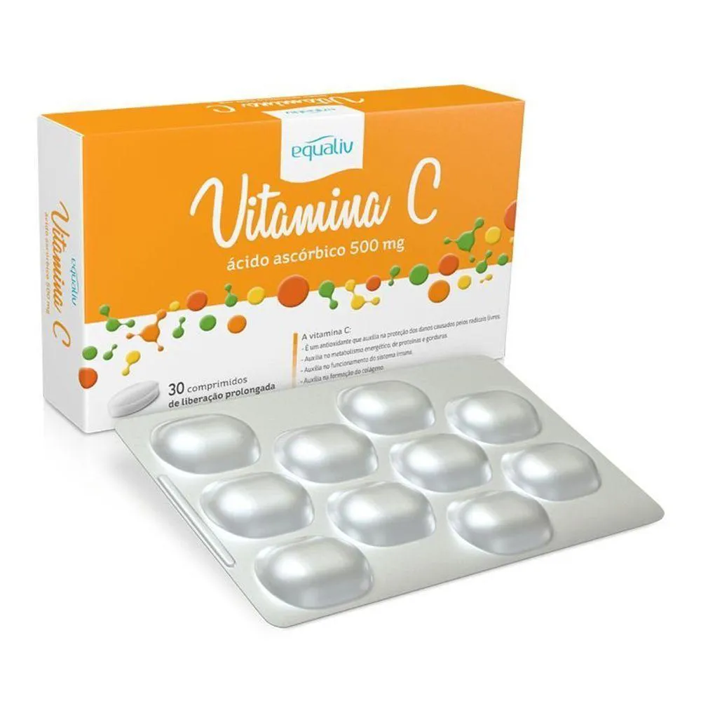 VITAMINA C 500MG ÁCIDO ASCóRBICO EQUALIV 30 COMPRIMIDOS