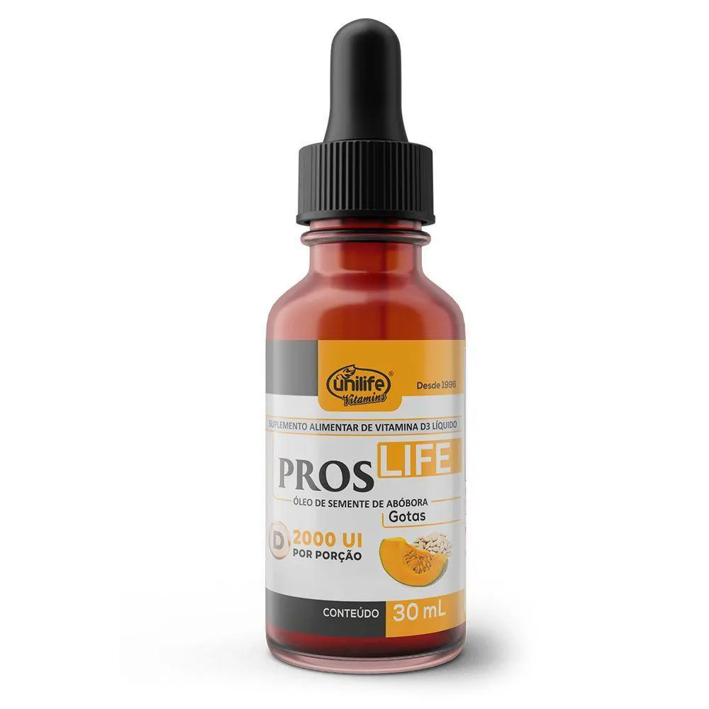 PROSLIFE óLEO DE SEMENTE DE ABóBORA 2000 UI UNILIFE 30ML