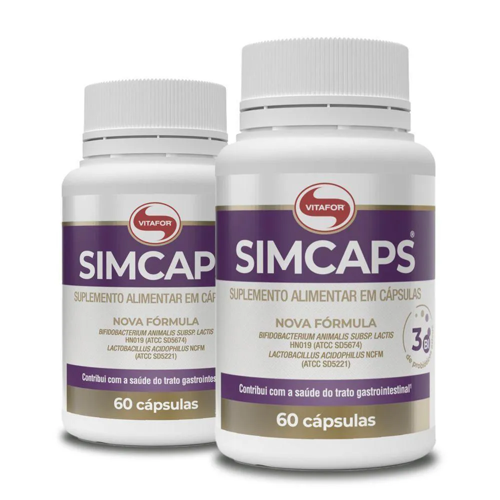 KIT 2 SIMCAPS VITAFOR 60 CáPSULAS 400MG