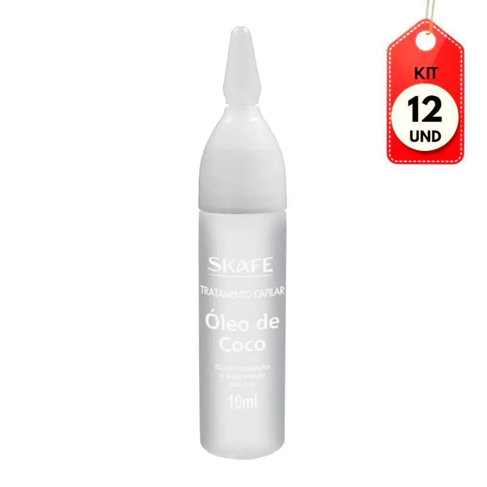 KIT C-12 SKAFE TRATAMENTO CAPILAR óLEO DE COCO 10ML