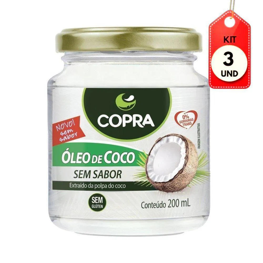 KIT C-03 COPRA óLEO DE COCO SEM SABOR 200ML