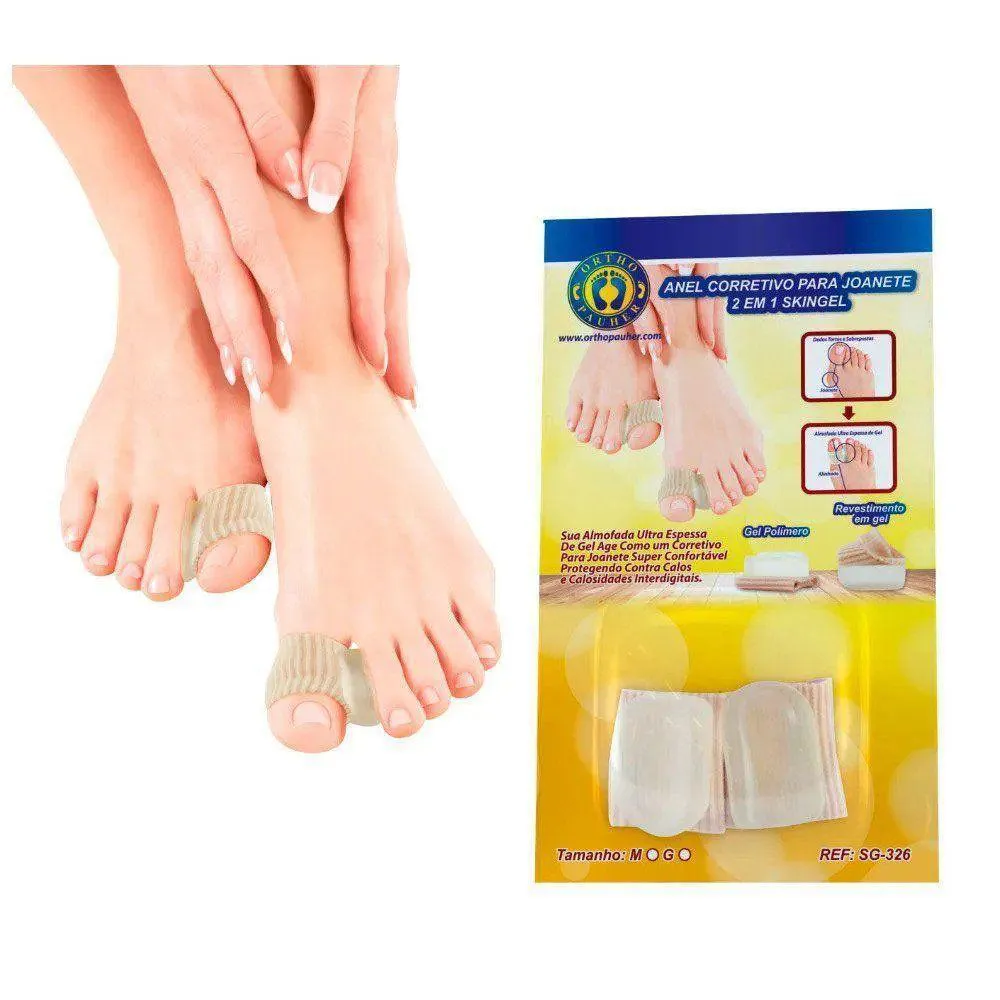 ANEL CORRETIVO P/ JOANETE 2 EM 1 SKINGEL - ORTHOPAUHER MéDIO