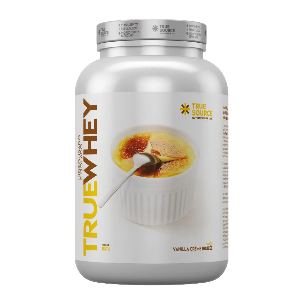 PROTEINA TRUE WHEY 837G VANILLA CRÈME BRÛLÉE