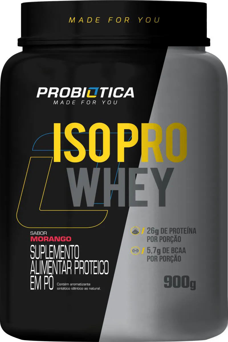ISO PRO WHEY POTE 900 GR MORANGO