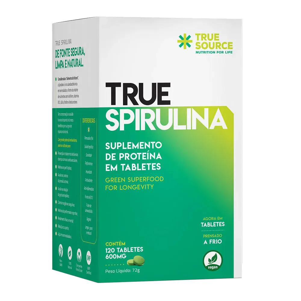 TRUE SPIRULINA 600MG - 120 TABLETES