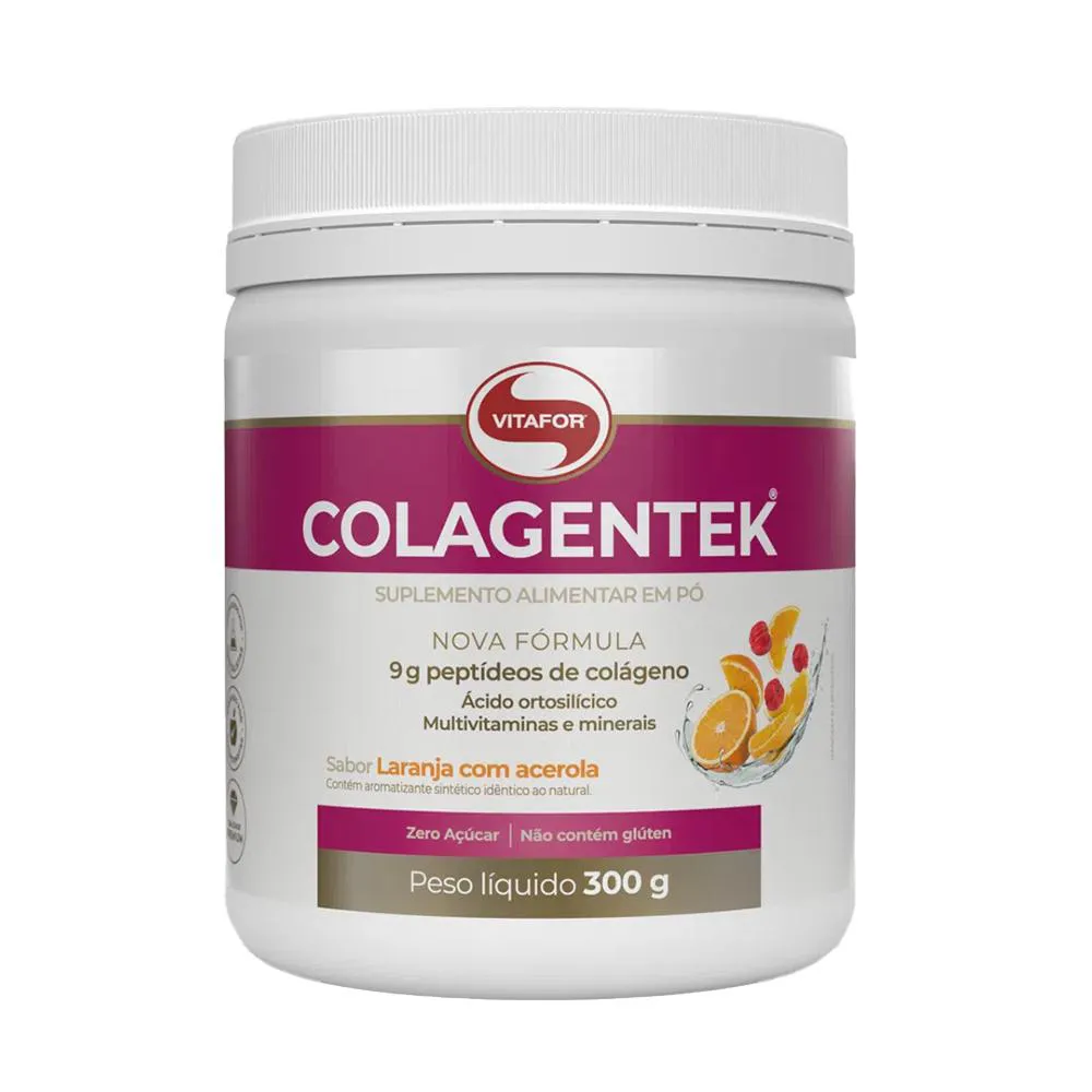 COLAGENTEK POTE 300G LARANJA COM ACEROLA