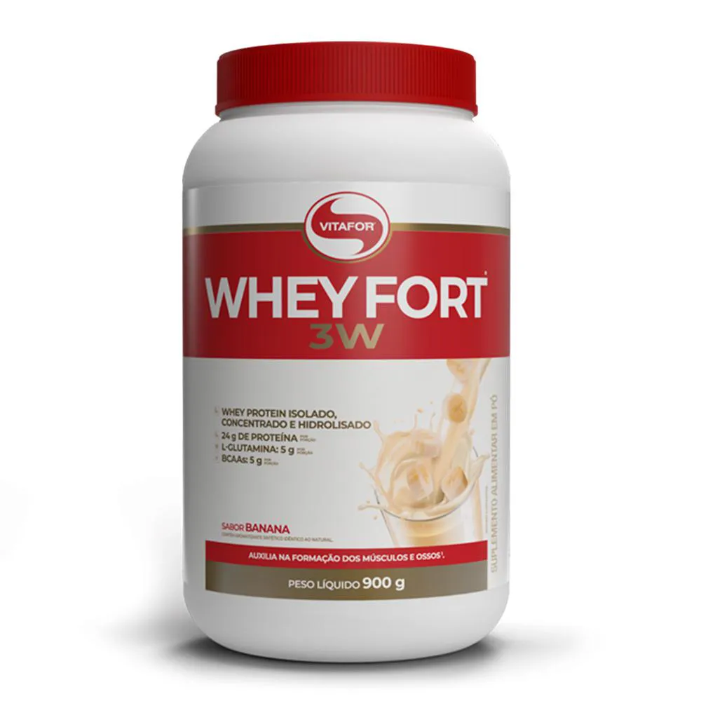 WHEY FORT 3W POTE 900G BANANA