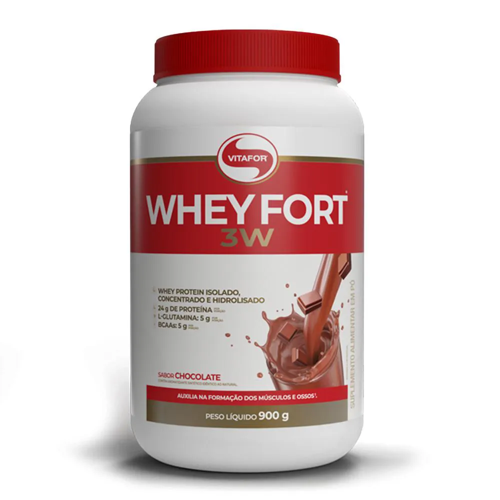 WHEY FORT 3W POTE 900G CHOCOLATE
