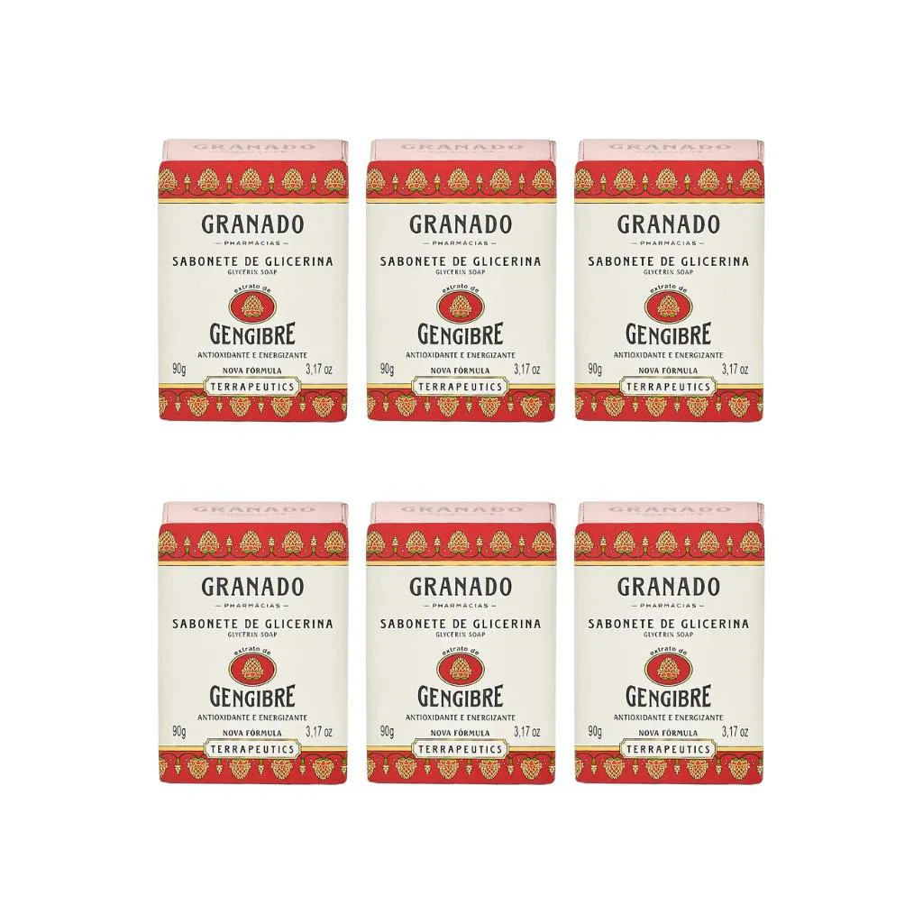 SABONETE GRANADO 90G GLICERINA GENGIBRE-KIT C/6UN