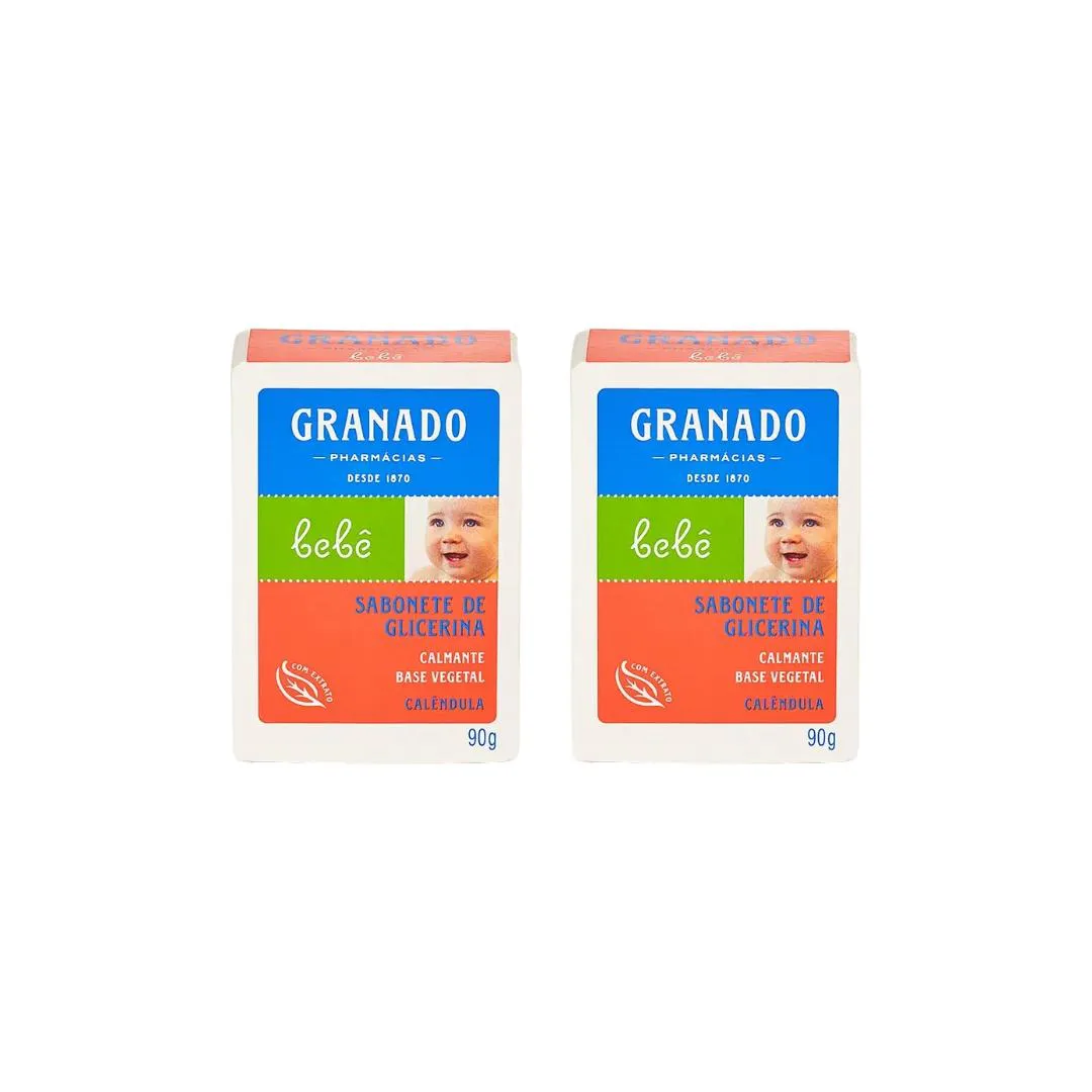 SABONETE GRANADO BABY 90G GLICERINA CALENDULA - KIT C/2UN