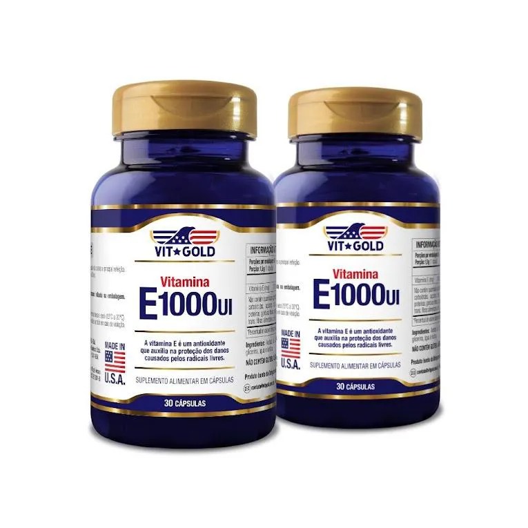 KIT 2x Vitamina E 1000UI Vigold 30 Cápsulas