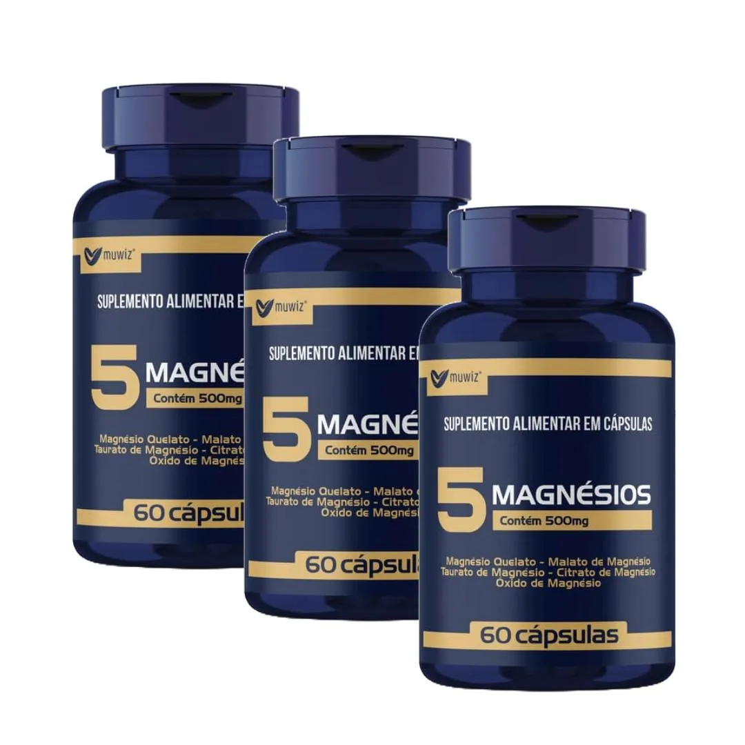 5 MAGNESIO QUELATO MALATO TAURATO 60 CAPSULAS 3 UNIDADES