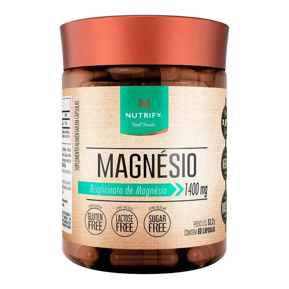 MAGNéSIO 1400MG NUTRIFY 60 CáPSULAS