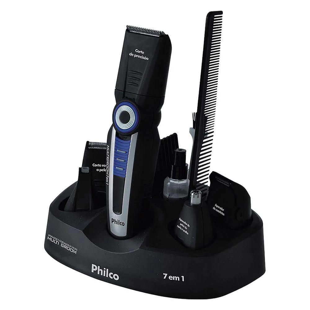 APARADOR/CORTADOR DE PELOS MULTI GROOM 7 EM 1 PHILCO BIVOLT