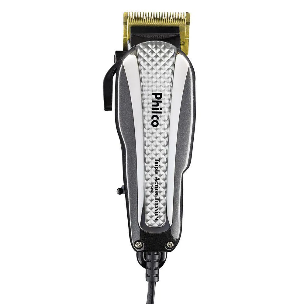 CORTADOR DE CABELOS PHILCO TRIPLE ACTION TITANIUM PCR06P 127V