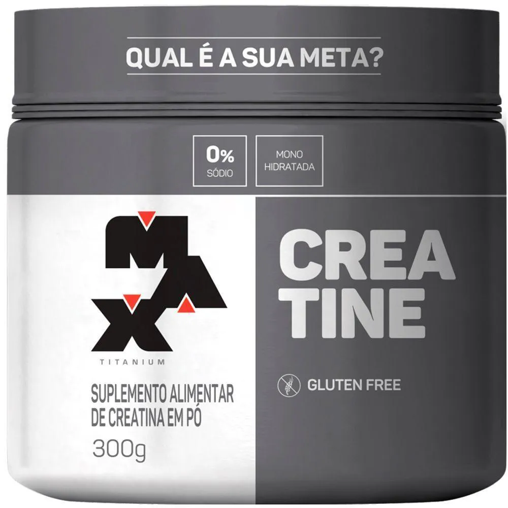 CREATINA MONOHIDRATADA 0% SóDIO 300G MAX TITANIUM