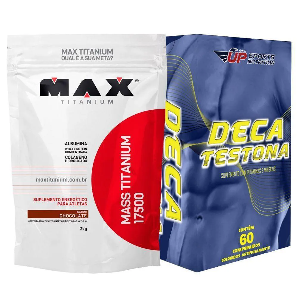 KIT MASS TITANIUM 17500 3KG CHOCOLATE+DECA TESTONA