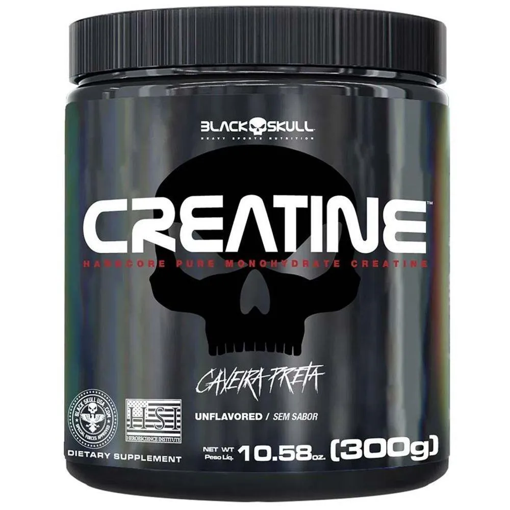 CREATINA MONOHIDRATADA CREATINE 3000MG 300G BLACK SKULL