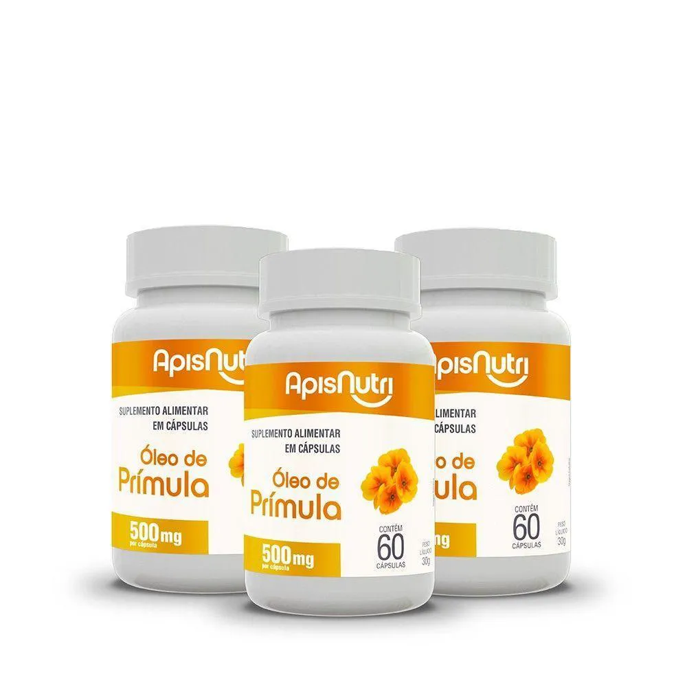 KIT 03 - óLEO DE PRIMULA 500MG - 60 - CáPSULAS - DNA VERDE