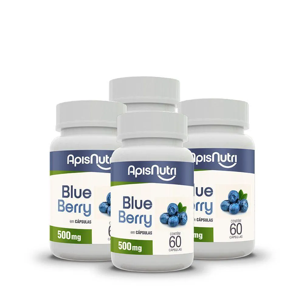 KIT 4 - BLUEBERRY - 60 CáPSULAS - 500MG DNA VERDE